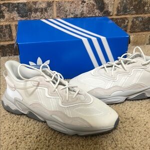 adidas White and Gray Athletic Shoes